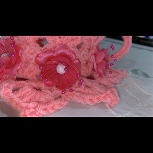 Crochet cup and saucer
